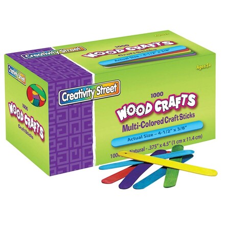 Pacon 4.5 x 0.375 in. Creativity Street Craft Sticks - 1000 Count, 2PK CK-377502-2